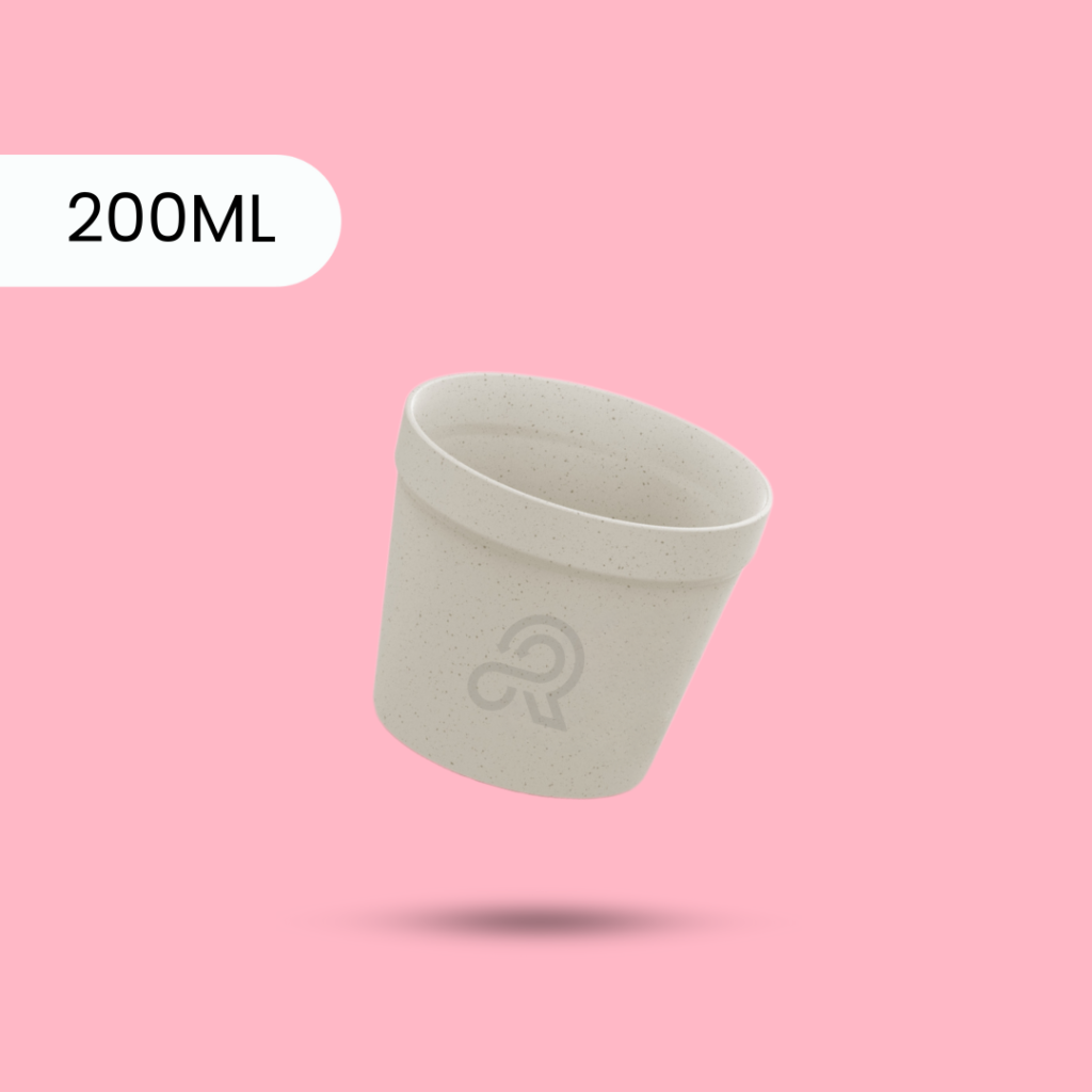 Rubbish Coffee Cup 200ML Sand