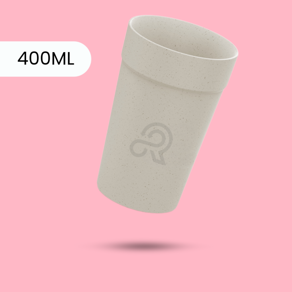 Rubbish Coffee Cup 400ML Sand